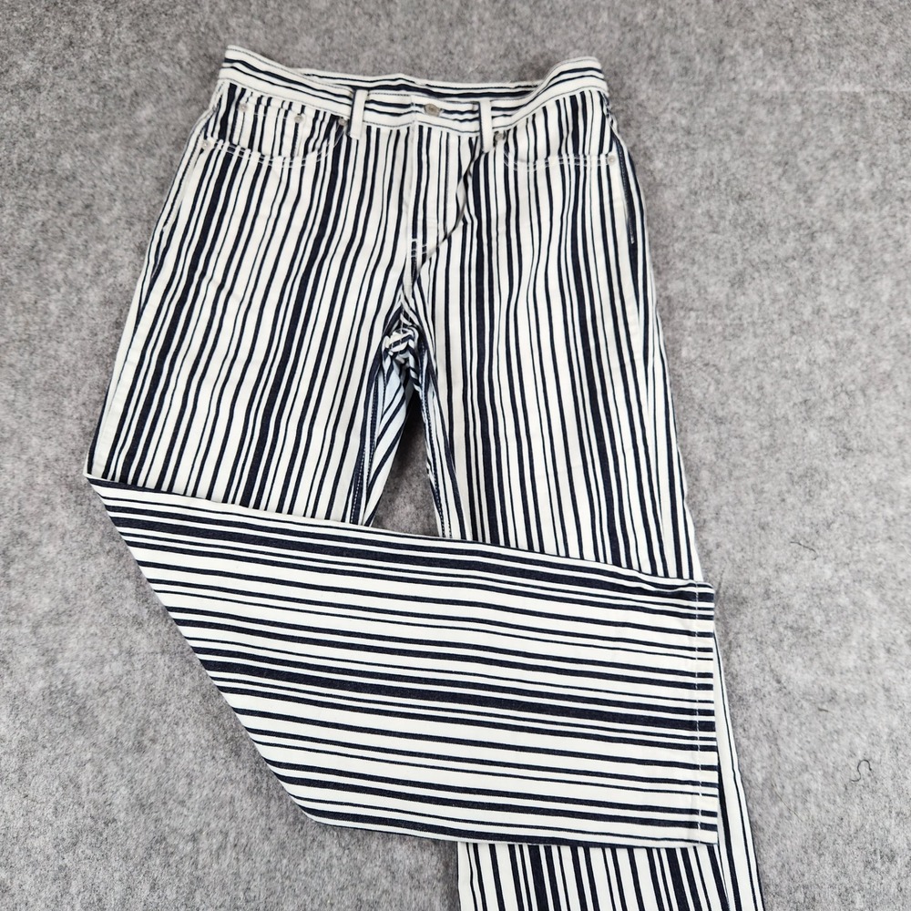 Levis 501 Low Pro Women Jeans 31x31 Blue Hickory‎ Striped Straight Leg Denim